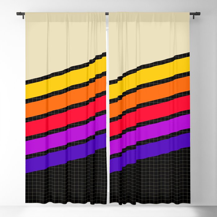 VHS pattern design 1 - 80s / 90s Retro Blackout Curtain