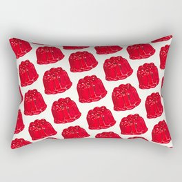 Red Jello Mold Pattern - White Rectangular Pillow