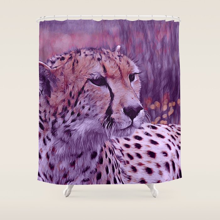 Popular Animals Cheetah Shower Curtain By Jamcolorsspecial