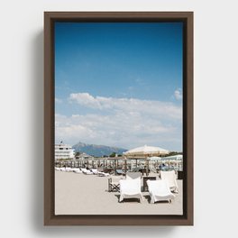 Beachday | Pietrasanta beach I Italy art print Framed Canvas