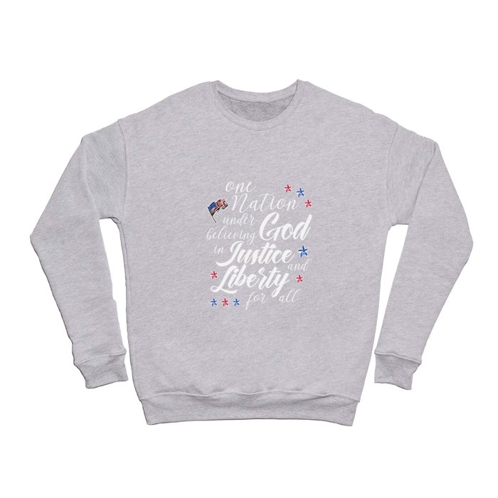 One nation under believing god 4th of July outfit Crewneck Sweatshirt