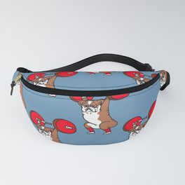 The snatch weightlifting English Bulldog Fanny Pack