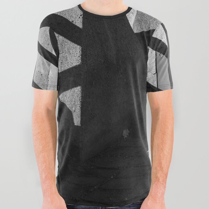 Black and White All Over Graphic Tee