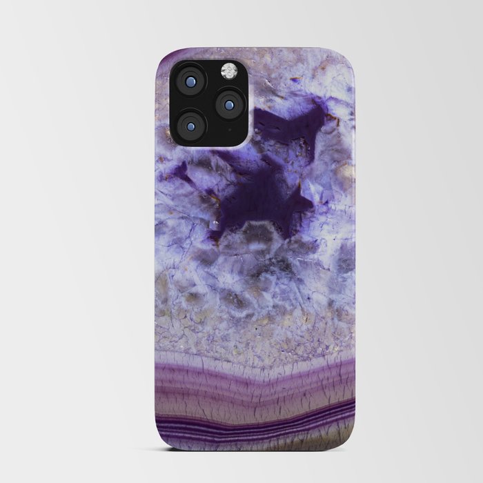 Purple agate crystal iPhone Card Case