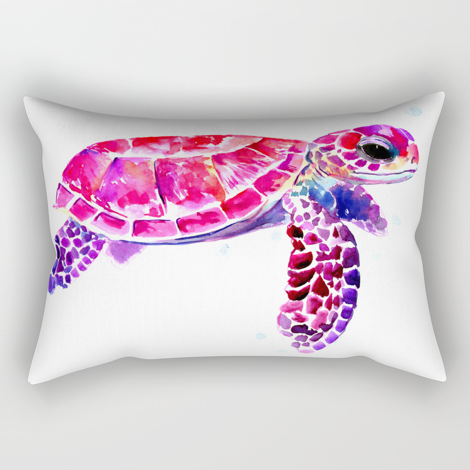 Purple Turtle Bright Pink Purple Blue Turtle Illustration