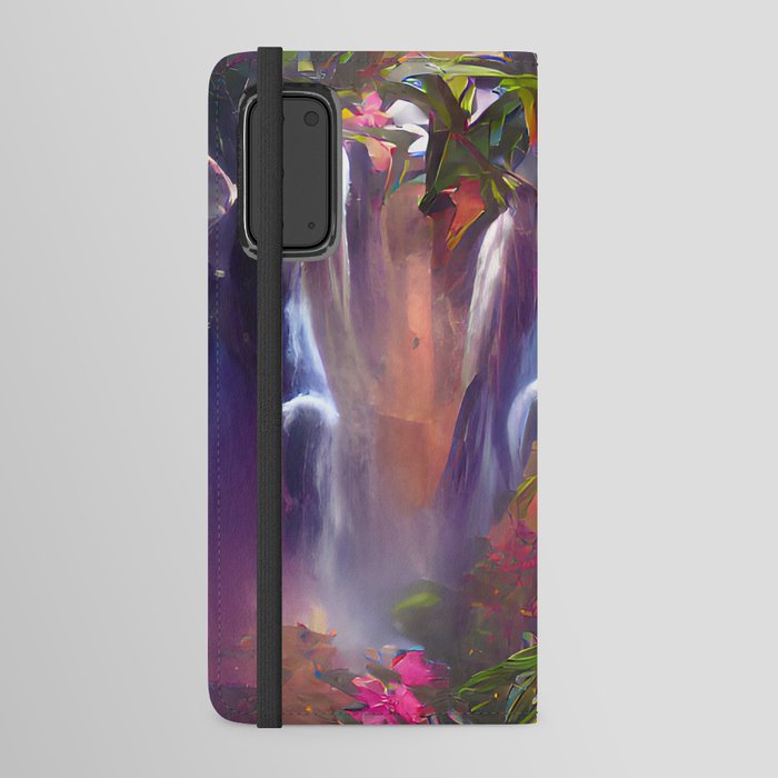 "Trippy Jungle #4" • Unique Boho Semi-Abstract Nature Art  • Perfect For Tripping/Stoner Room Android Wallet Case