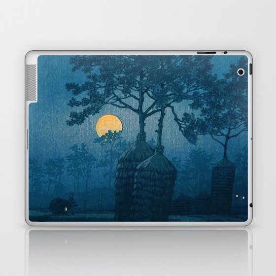Full Moon At Gamo by Kawase Hasui Laptop & iPad Skin