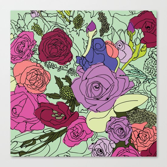 Flowers Bouquet Canvas Print