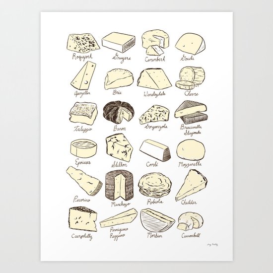 Cheeses is Love Art Print