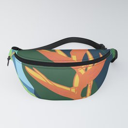 Quiet in Paradise - Tropical Bird of Paradise Illustration Fanny Pack
