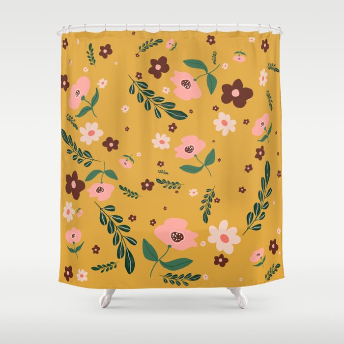 Floral Surface Pattern Design  Shower Curtain