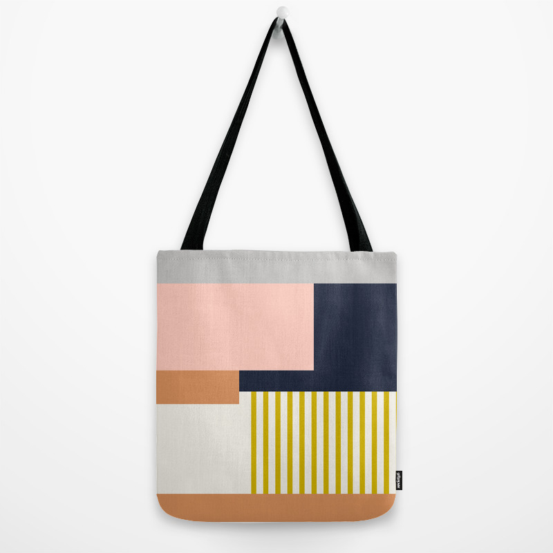 geometric print handbag