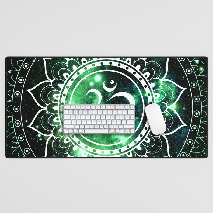 Om Mandala Green Space Desk Mat