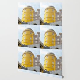 Palace of Pena dome in Portuguesse yellow tones Wallpaper