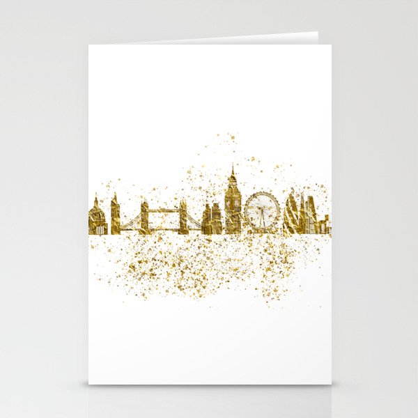 London skyline in gold Stationery Cards