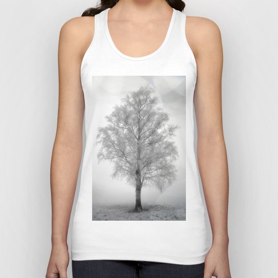 Birch in winter Unisex Tank Top