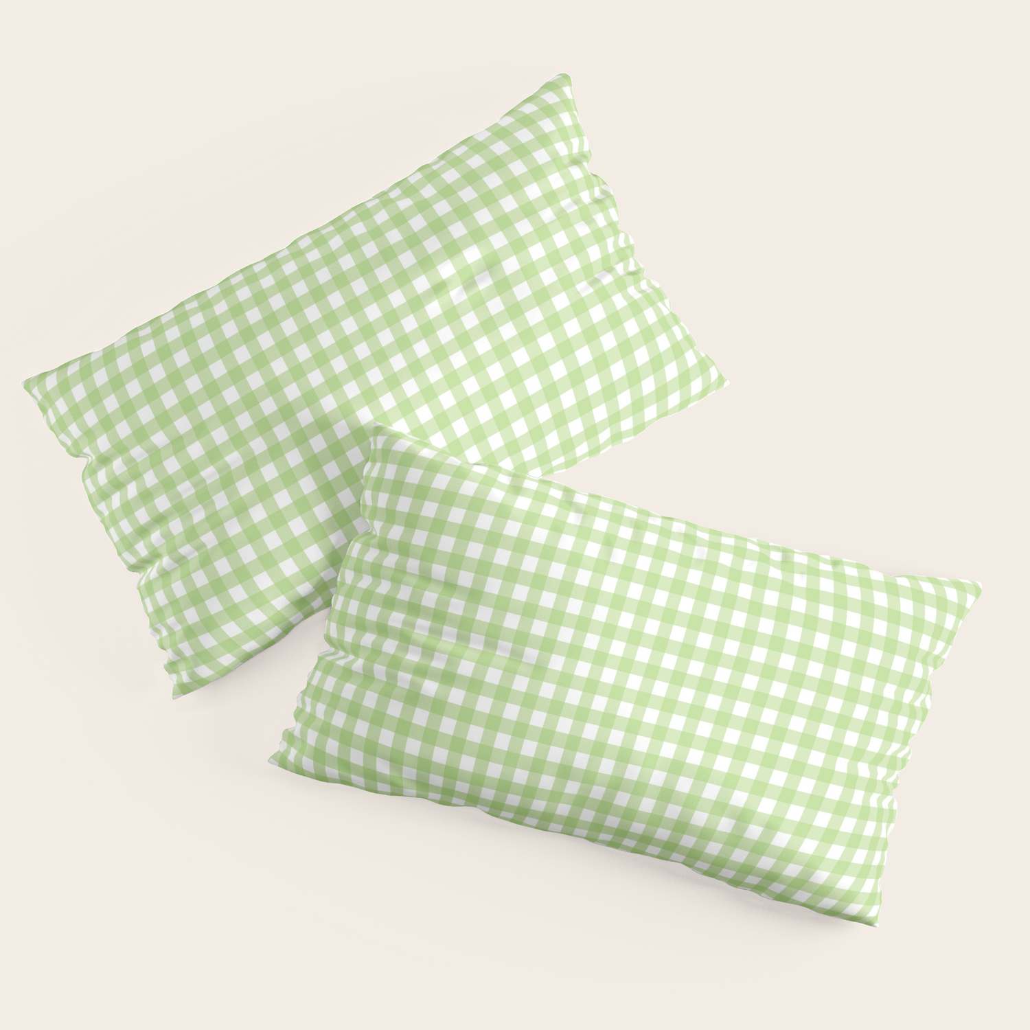 gingham pillow shams