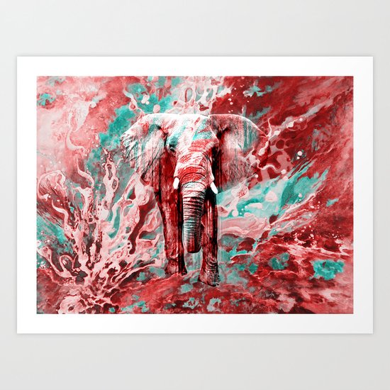 Elephant's Noisy Cries Art Print