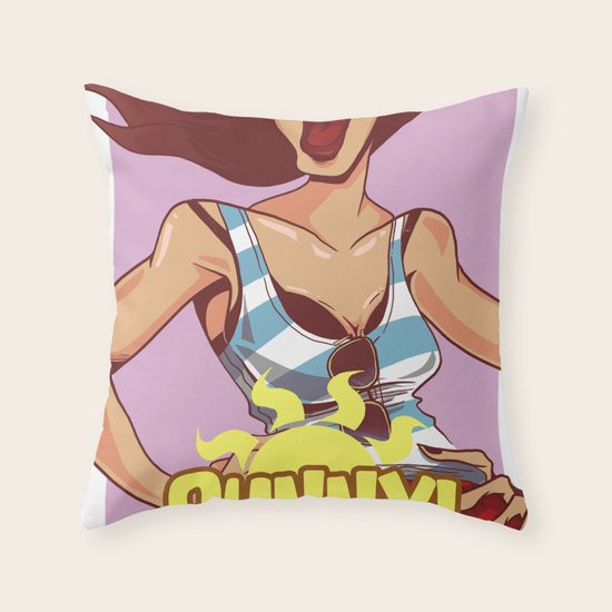 Sunny! Throw Pillow