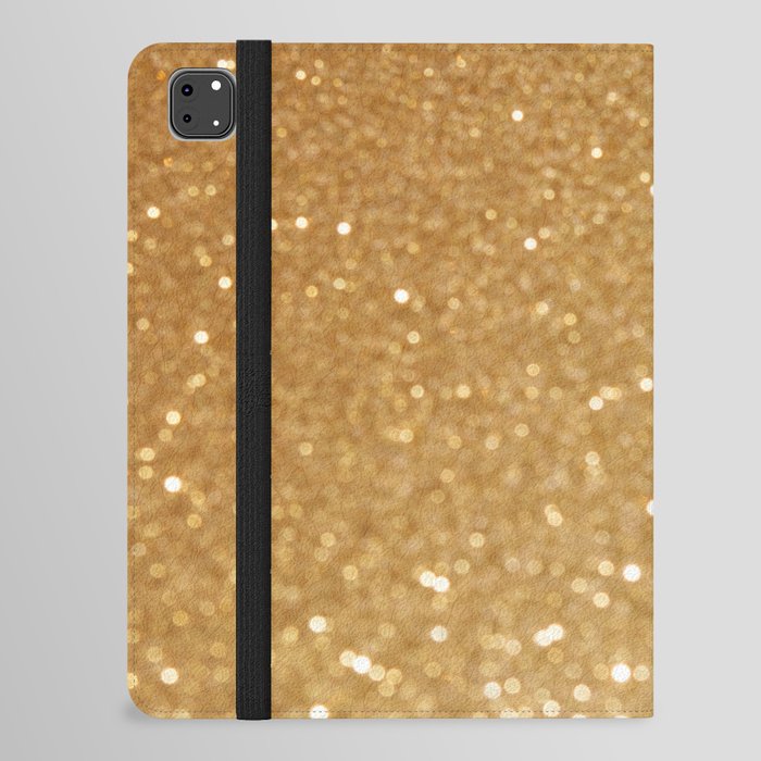 gold glitter iPad Folio Case