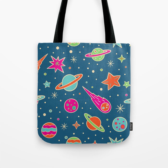Planet colorful pattern Tote Bag