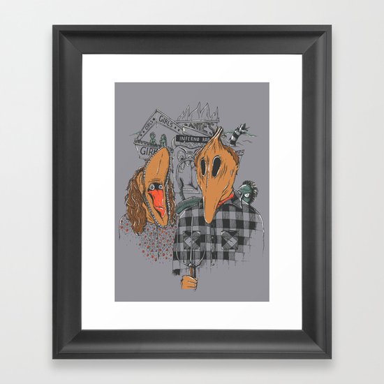 Beetle Gothic - A portrait of the recently deceased Framed Art Print