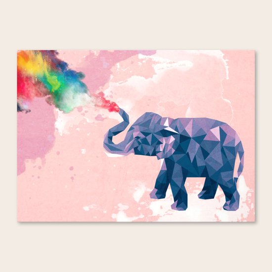 Rainbow Elephant Canvas Print