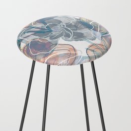 Flower Pattern 2 Counter Stool