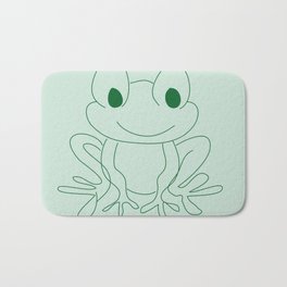 Ribbit Bath Mat | Green, Childrensroom, Nature, Framedart, Norway, Frog, Drawing, Art, Poster, Scandinaviandesign 