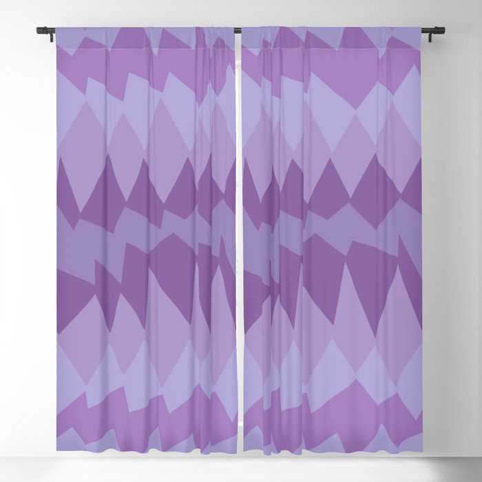 Funky Purple Diamonds Design Blackout Curtain