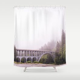 Cape Creek Bridge | Travel Photography | Oregon Coast Shower Curtain