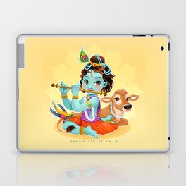 Baby Krishna with sacred cow Laptop & iPad Skin