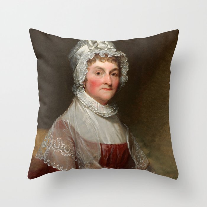 Abigail Smith Adams, Mrs. John Adams by Gilbert Stuart Throw Pillow