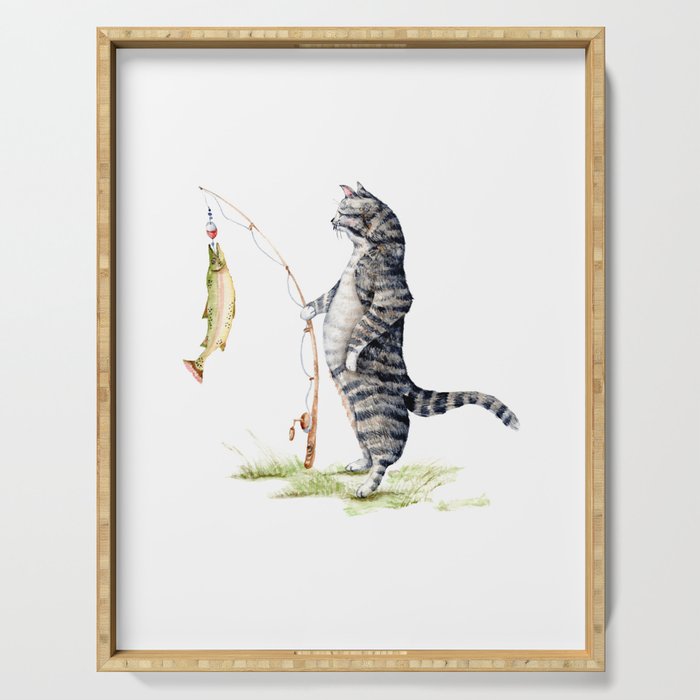 Society6 iPhone4/4S,5用 Cat (Pack-a-cat) by Zumzzet Cat with a Fish Art Print by Goosi | Society6