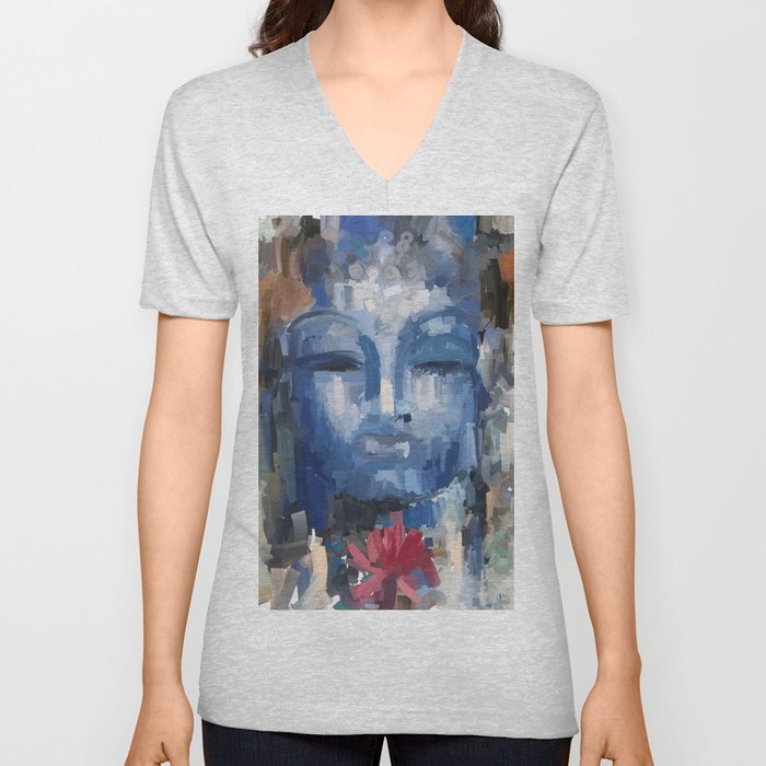 Lord Buddha anstarct painting V Neck T Shirt