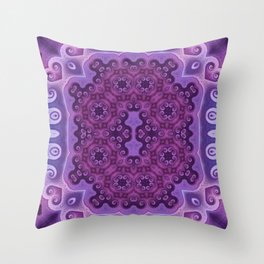 Pink and Purple Deep Square Throw Pillow