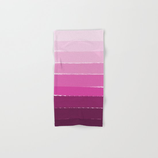 Ombre pink gradient color pantone trendy beach summer happy face Hand & Bath Towel