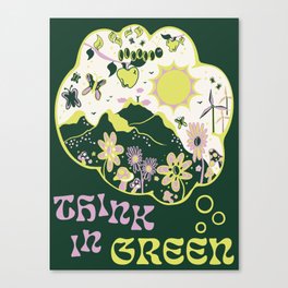 Think in Green Canvas Print