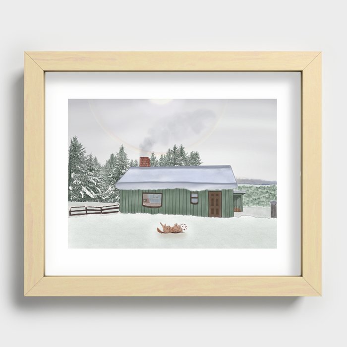 Winter House 2021 Recessed Framed Print