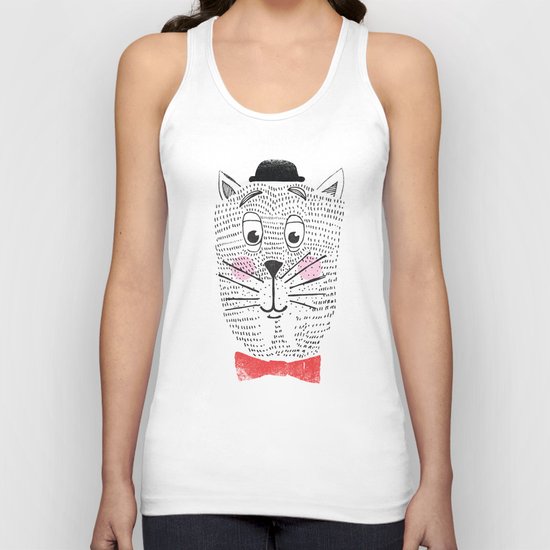 CAT IN A BOWTIE Unisex Tank Top