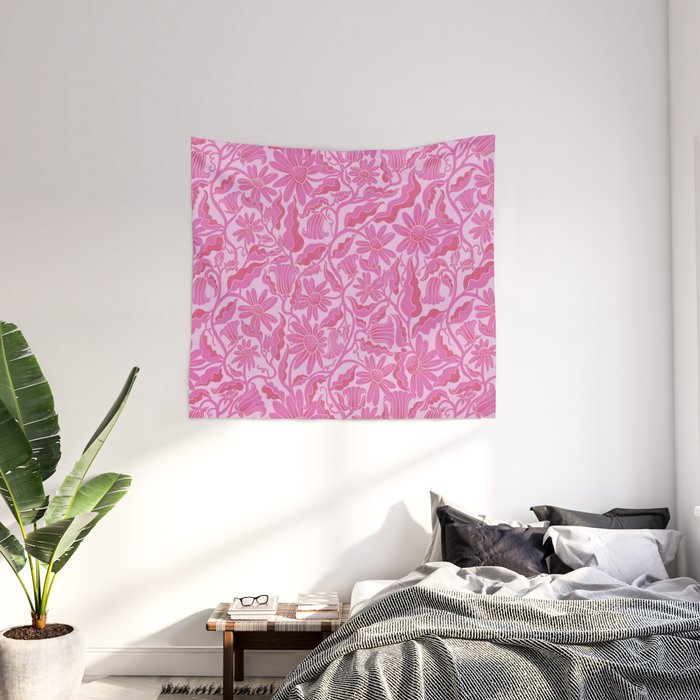 Neon pink tapestry clearance
