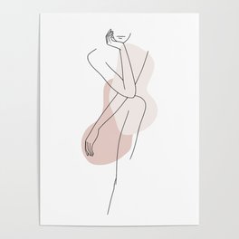 Abstract Woman Boho Color Art  Poster