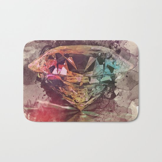 diamond rainbow Bath Mat