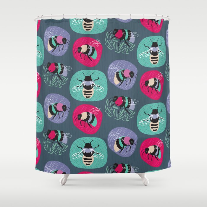 Bumble Bees Shower Curtain