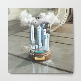 New York City Glass Dome Metal Print | Newyorkcity, America, Nyc, Vinzzep, City, Digital, Usa, Clouds, Aqua, Glassdome 