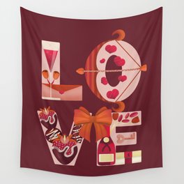 LOVE - Valentine's Day  Wall Tapestry