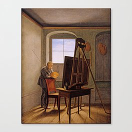 Georg Friedrich Kersting - Caspar David Friedrich in his Studio Canvas Print
