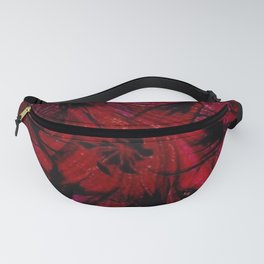 Contemporary Scarlet Bloom Swirl Fanny Pack