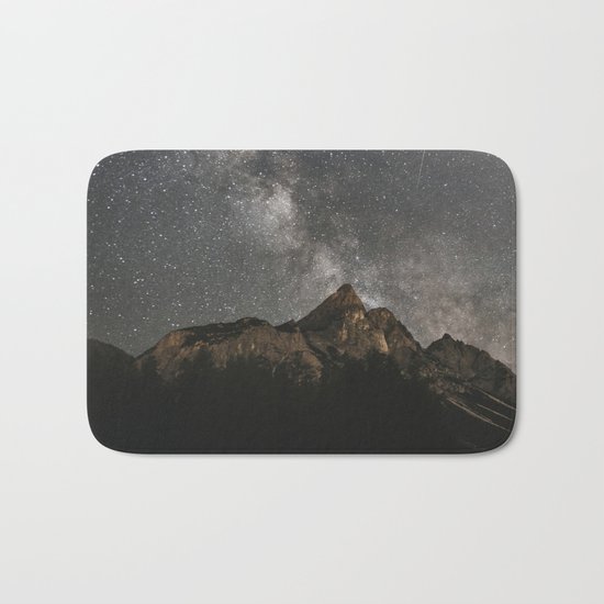 Milky Way Over Mountains - Landscape Photography Bath Mat