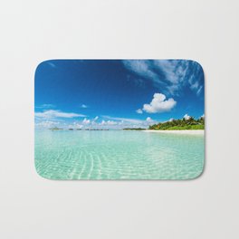 Blue Ocean and Island Bath Mat | Shore, Margin, Holiday, Sea, Sanddunes, Sands, Coast, Photo, Sand, Seashore 